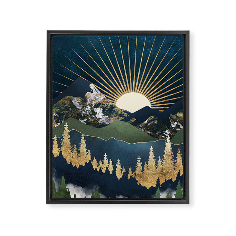 Midnight Mountains Framed Canvas Print Gallery Image 8