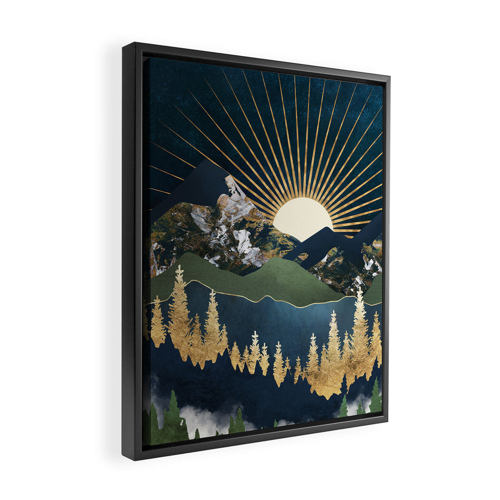 Midnight Mountains Framed Canvas Print Gallery Image 2