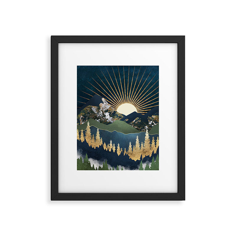 Midnight Mountains Framed Art Print Gallery Image 6