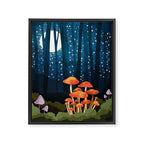 Midnight Mushrooms Framed Canvas Print Gallery Image 8