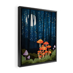 Midnight Mushrooms Framed Canvas Print Gallery Image 2