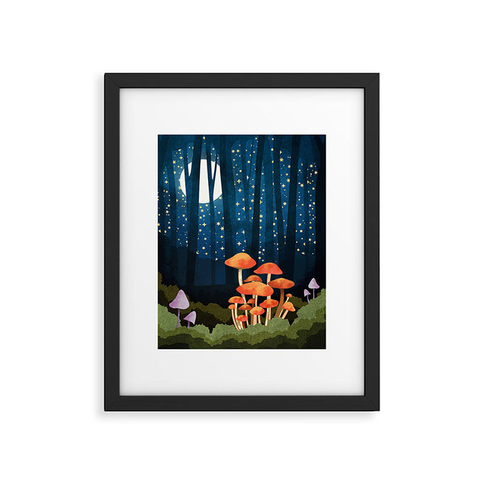 Midnight Mushrooms Framed Art Print Gallery Image 1