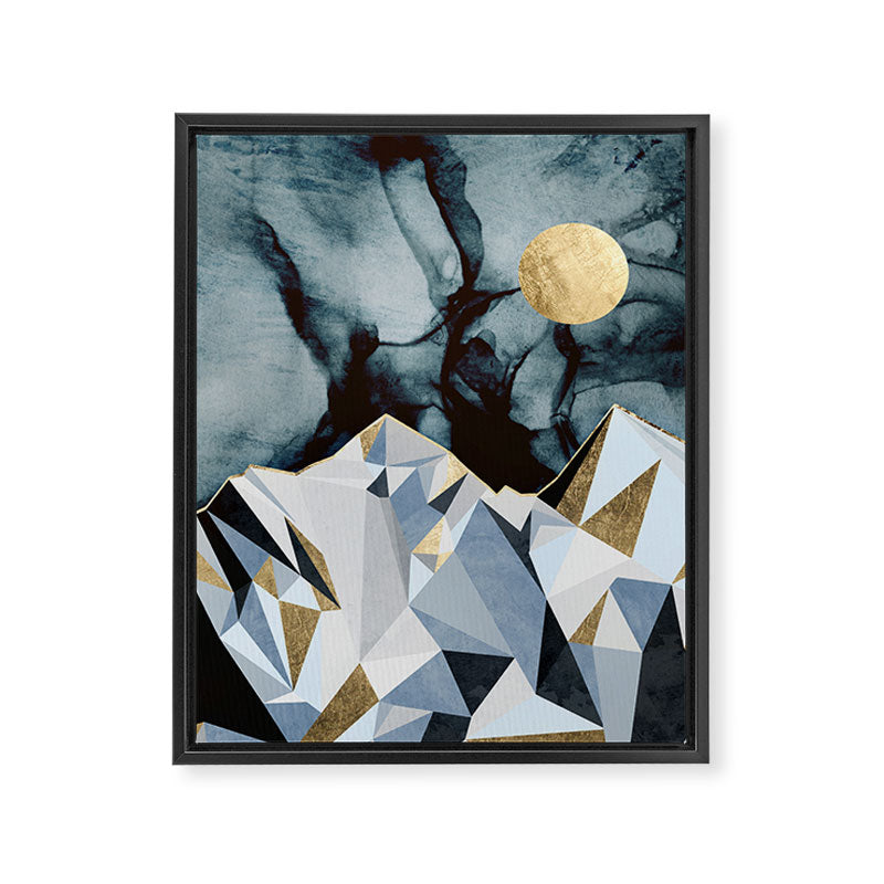Midnight Peaks Framed Canvas Print Gallery Image 8