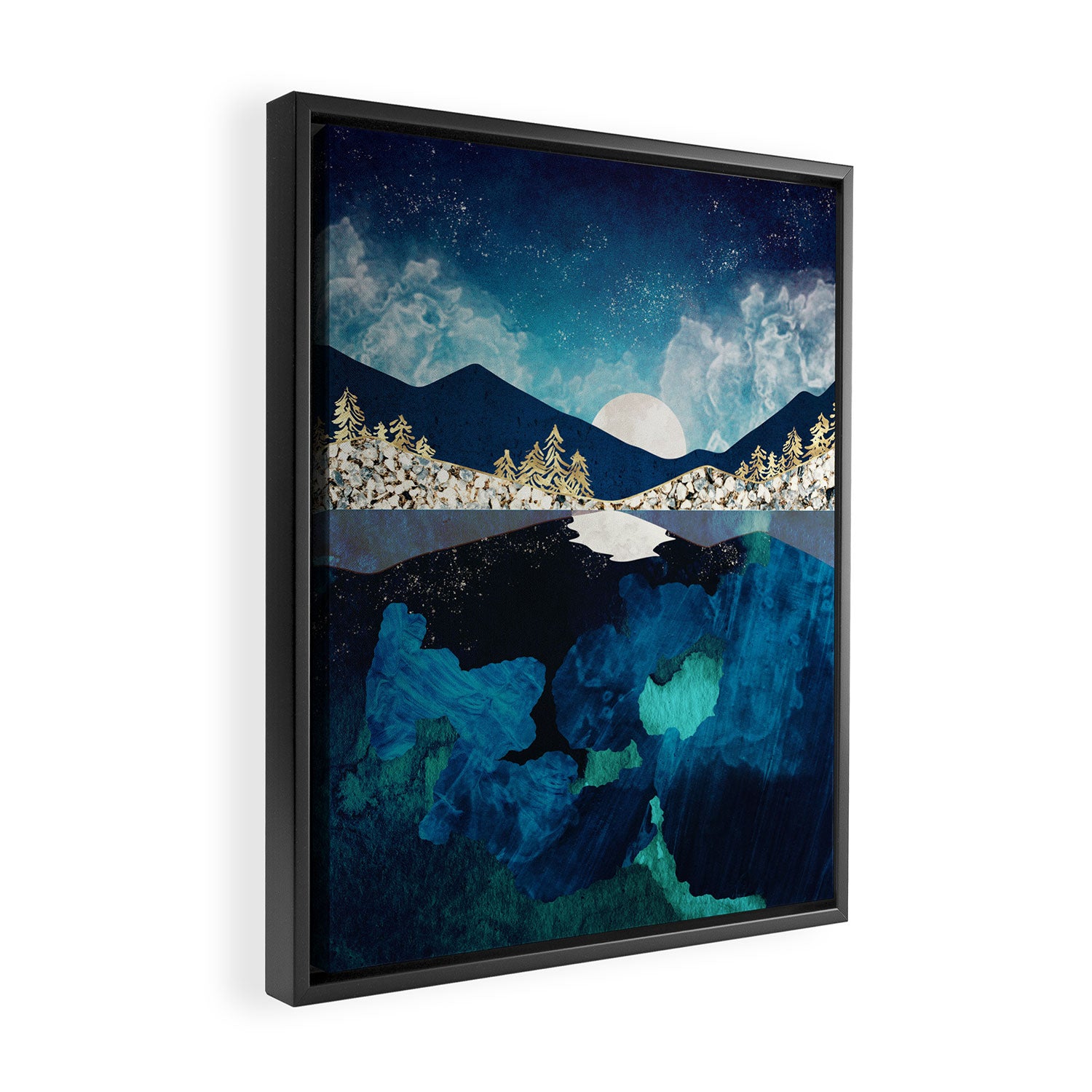 Midnight Water Framed Canvas Print Gallery Image 2