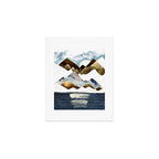 Minimal Abstract Mountains Art Print Gallery Image 1