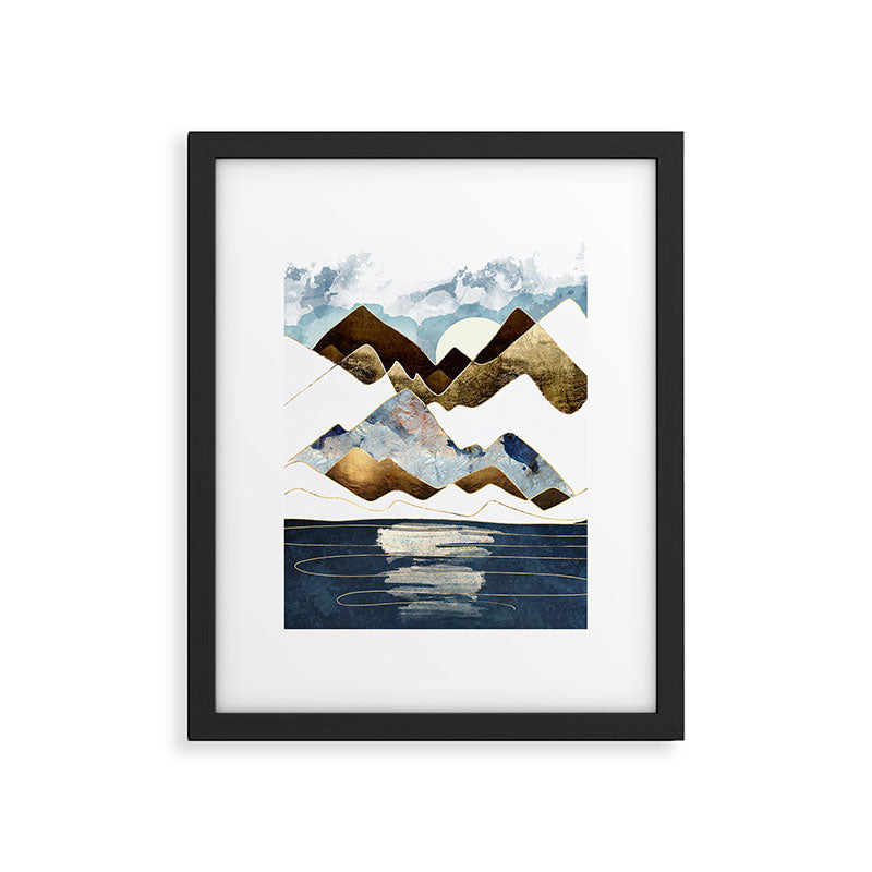 Minimal Abstract Mountains Framed Art Print Gallery Image 6