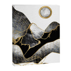 Minimal Black and Gold Mountains Canvas Print Gallery Image 8
