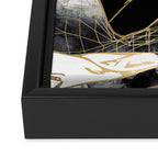 Minimal Black and Gold Mountains Framed Canvas Print Gallery Image 3