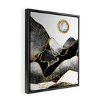Minimal Black and Gold Mountains Framed Canvas Print Gallery Image 2