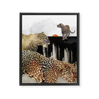 Minimal Leopards Framed Canvas Print Gallery Image 8
