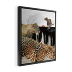 Minimal Leopards Framed Canvas Print Gallery Image 2