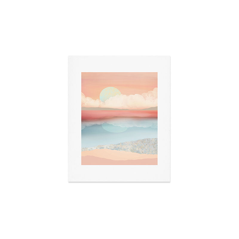 Mint Moon Beach Art Print Gallery Image 1