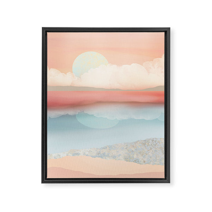 Mint Moon Beach Framed Canvas Print Gallery Image 1