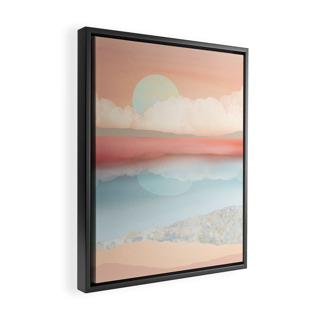 Mint Moon Beach Framed Canvas Print Gallery Image 2