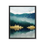 Mist Reflection Framed Canvas Print Gallery Image 8