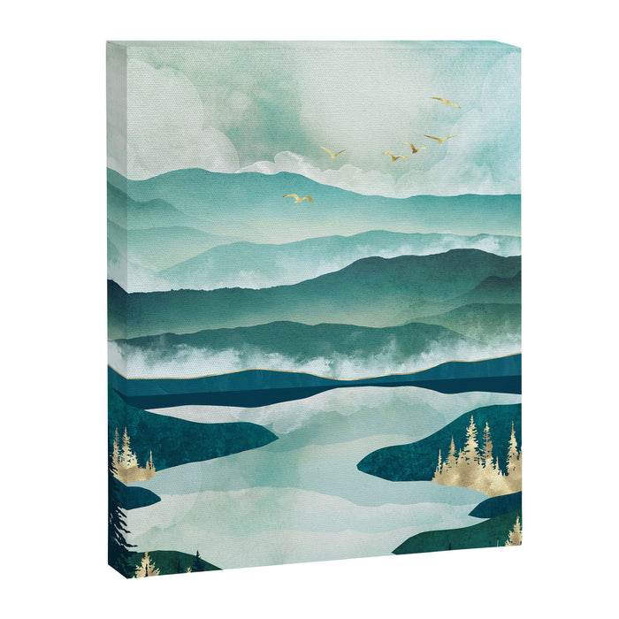 Misty Lake Canvas Print Gallery Image 1