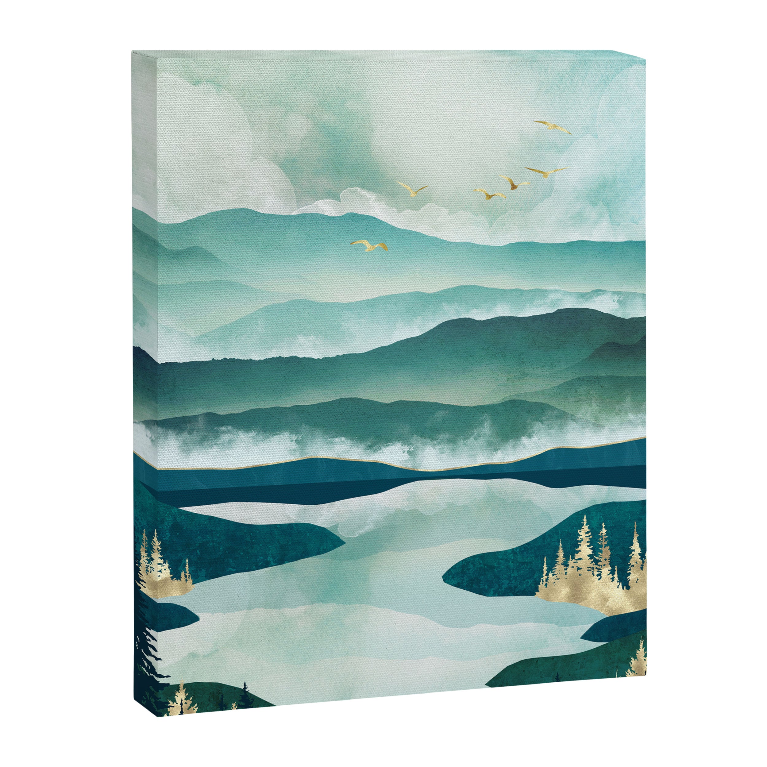 Misty Lake Canvas Print Gallery Image 8