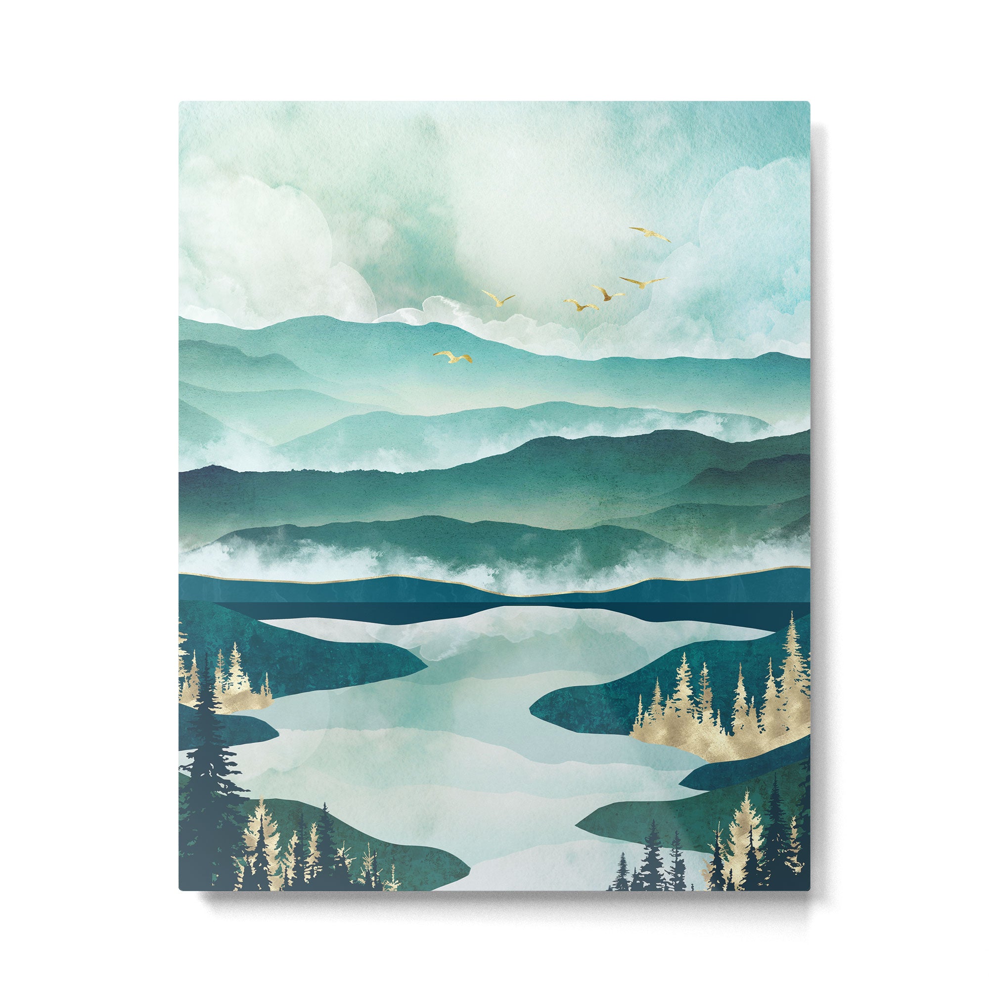 Misty Lake Metal Print Gallery Image 6
