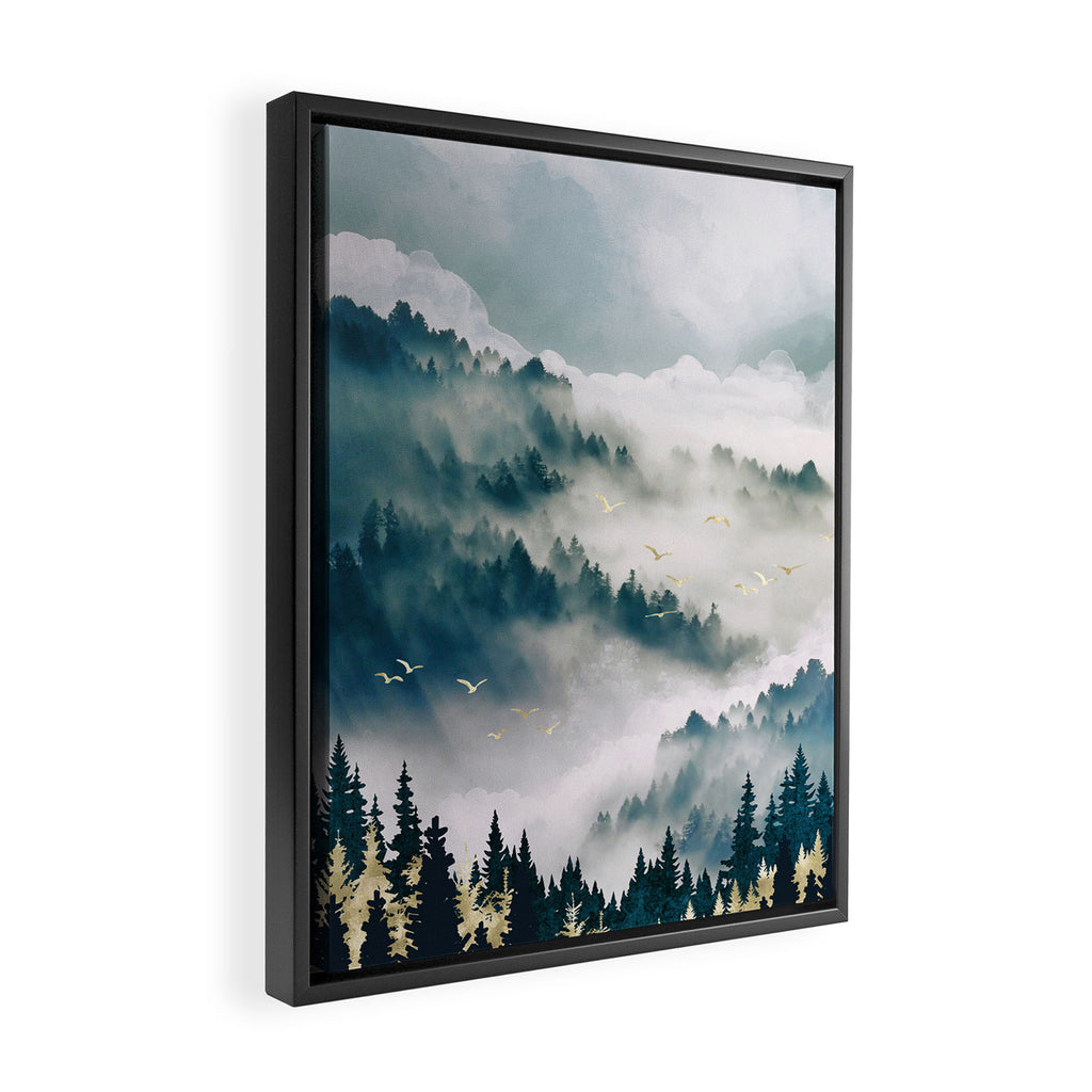 Misty Mountains Framed Canvas Print Gallery Image 2