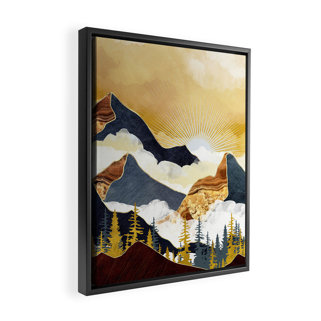 Misty Peaks Framed Canvas Print Gallery Image 2