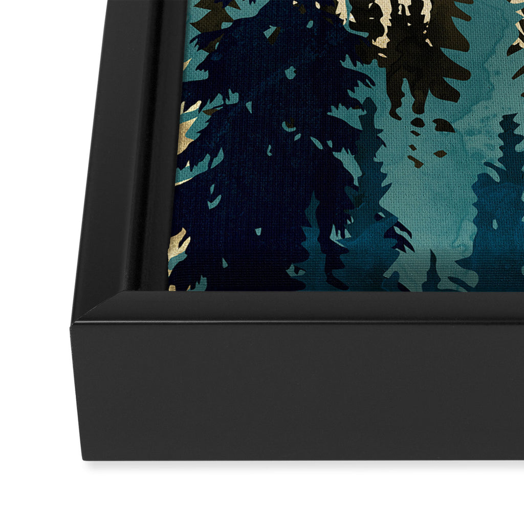 Misty Pines Framed Canvas Print Gallery Image 3
