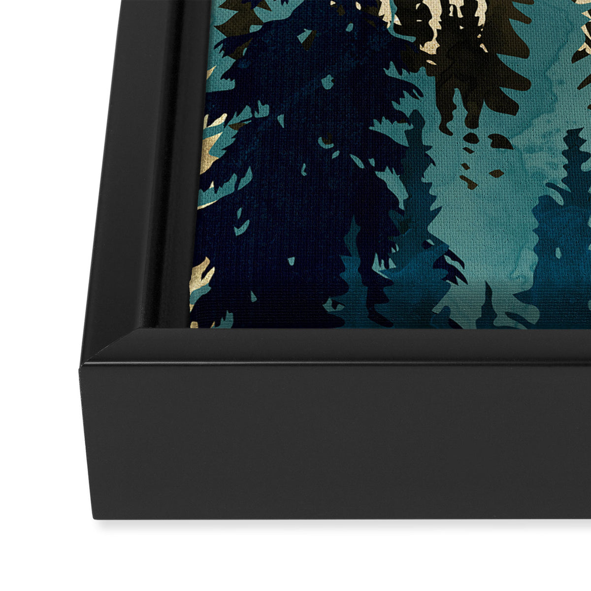 Misty Pines Framed Canvas Print Gallery Image 3