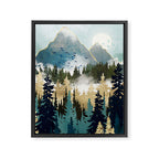 Misty Pines Framed Canvas Print Gallery Image 8
