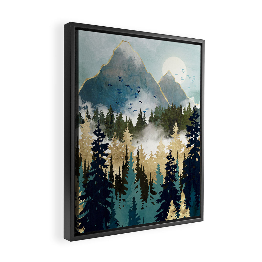 Misty Pines Framed Canvas Print Gallery Image 2
