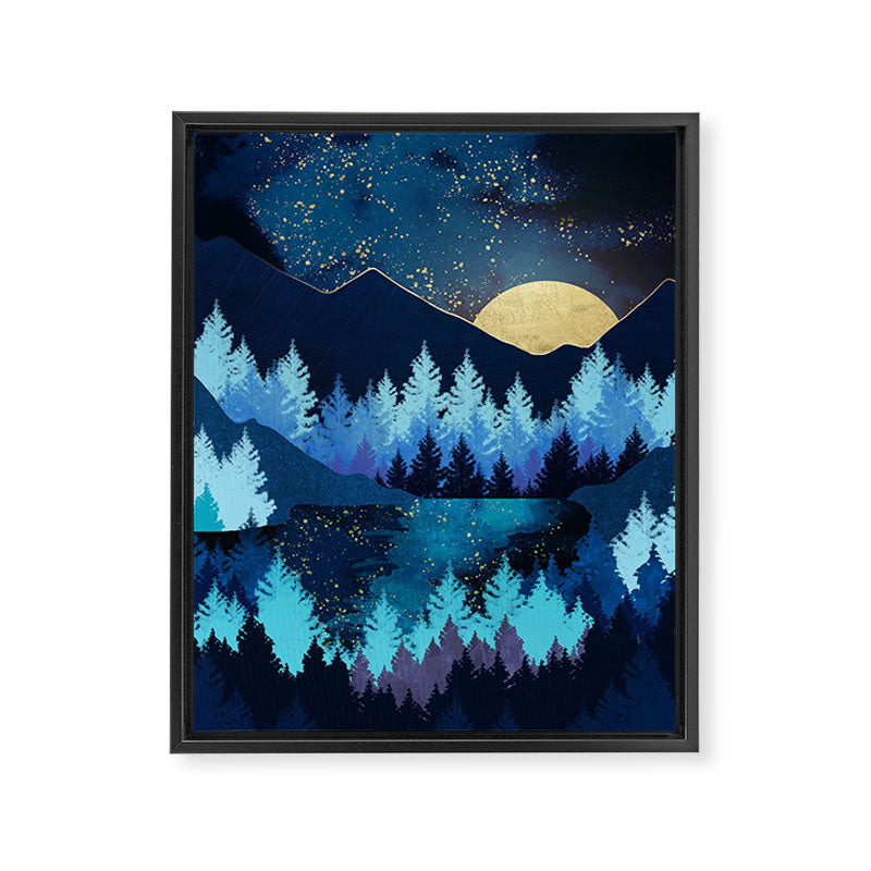Moon Forest Framed Canvas Print Gallery Image 8