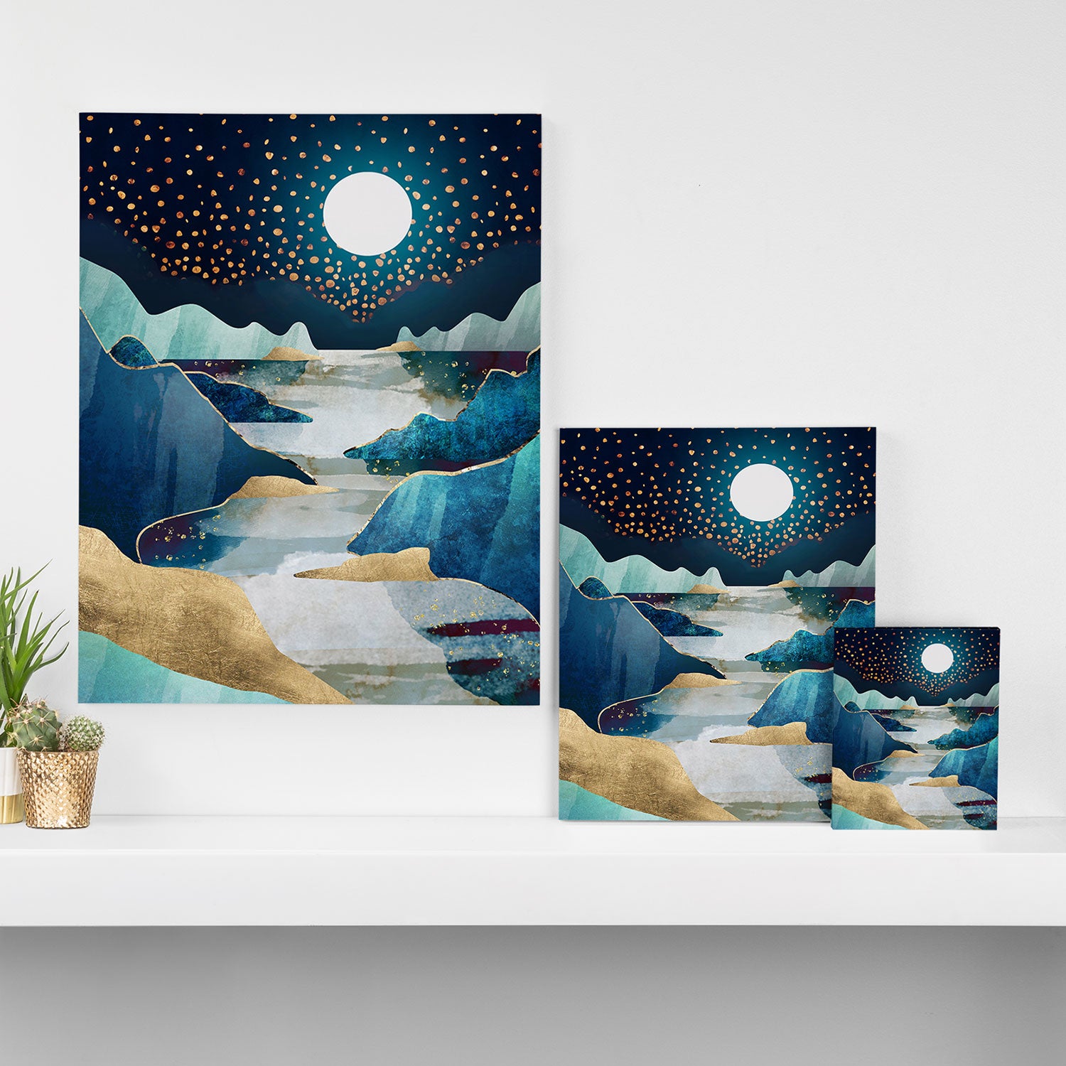 Moon Glow - Horizontal  Canvas Print Gallery Image 3