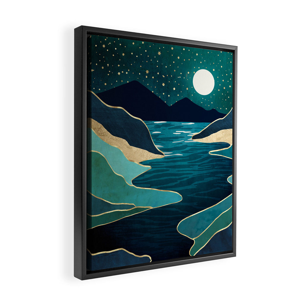 Moon Water Vista Framed Canvas Print Gallery Image 2