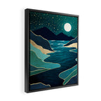 Moon Water Vista Framed Canvas Print Gallery Image 2