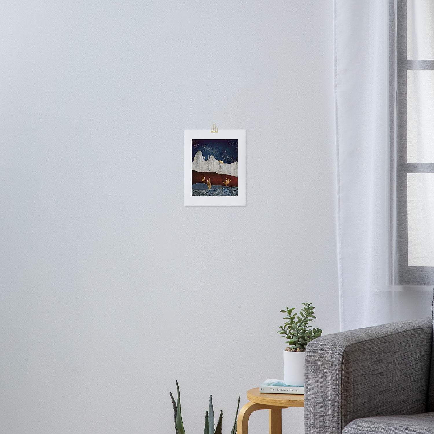Moonlit Desert Art Print Gallery Image 3