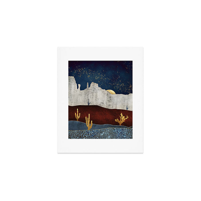 Moonlit Desert Art Print Gallery Image 1