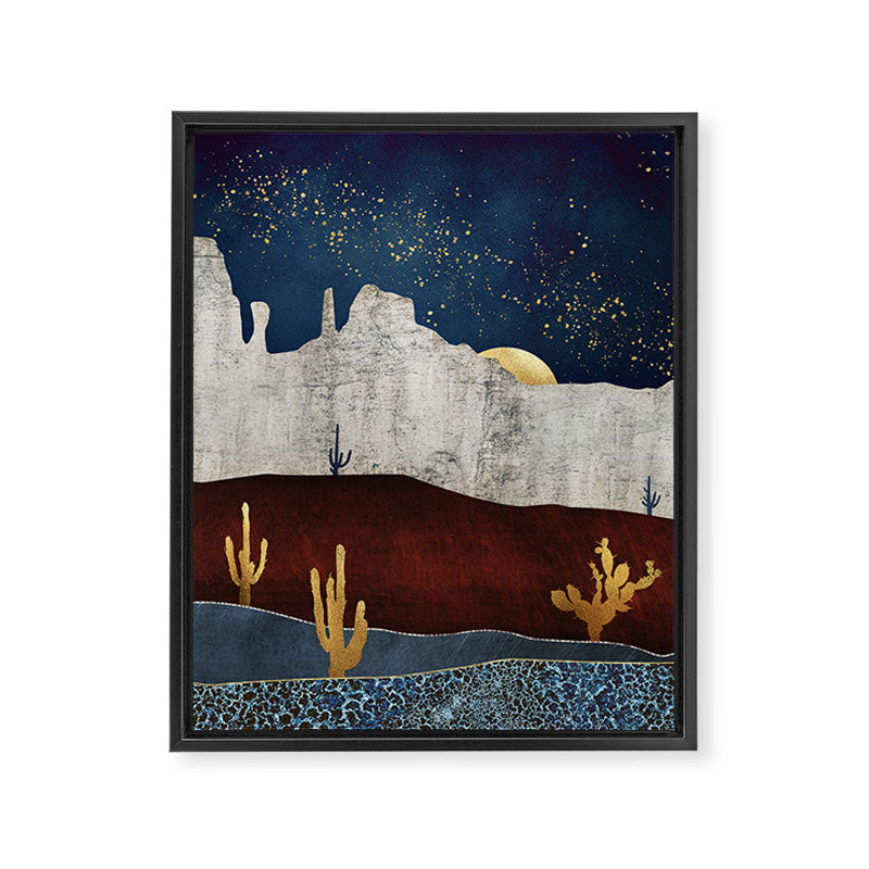 Moonlit Desert Framed Canvas Print Gallery Image 8
