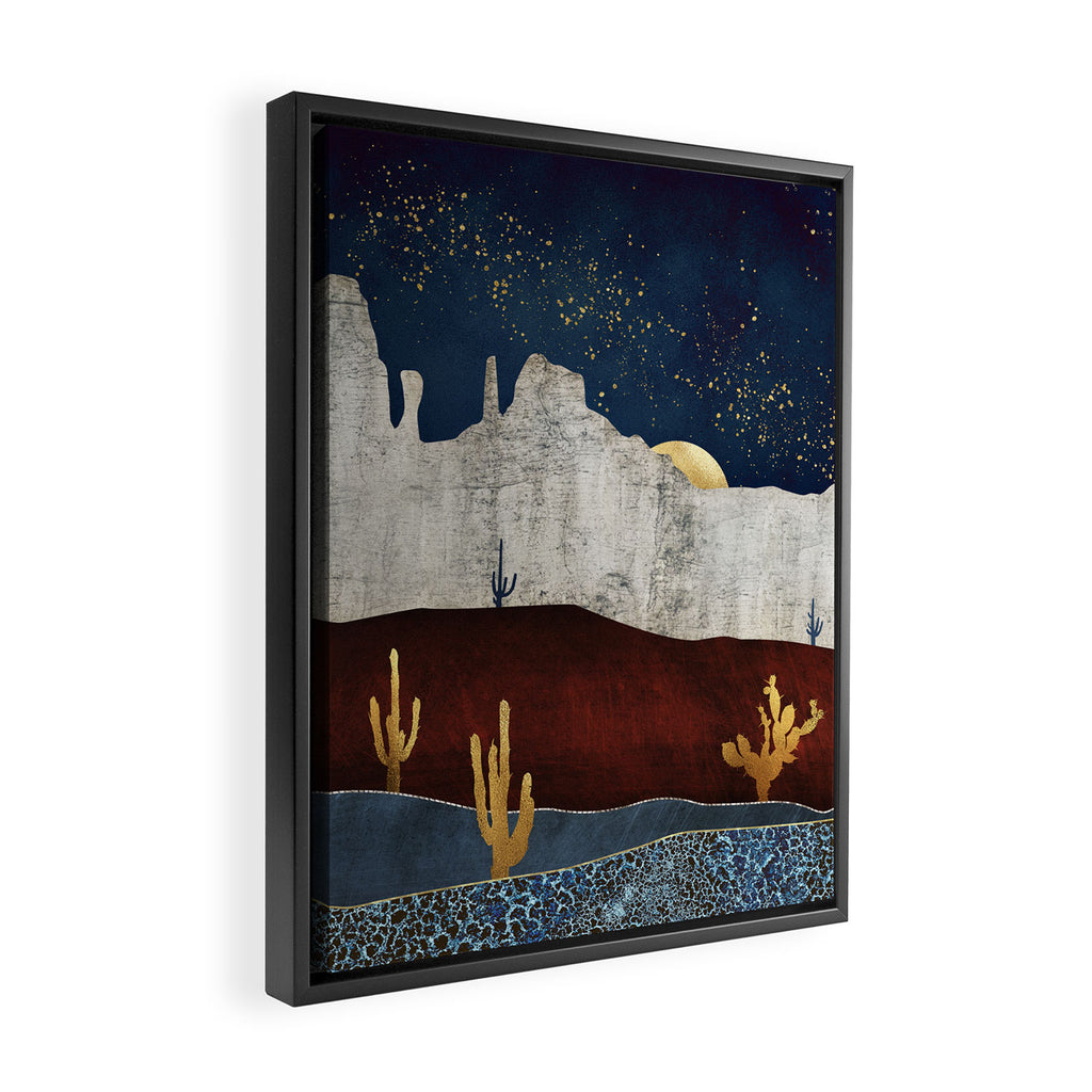 Moonlit Desert Framed Canvas Print Gallery Image 2