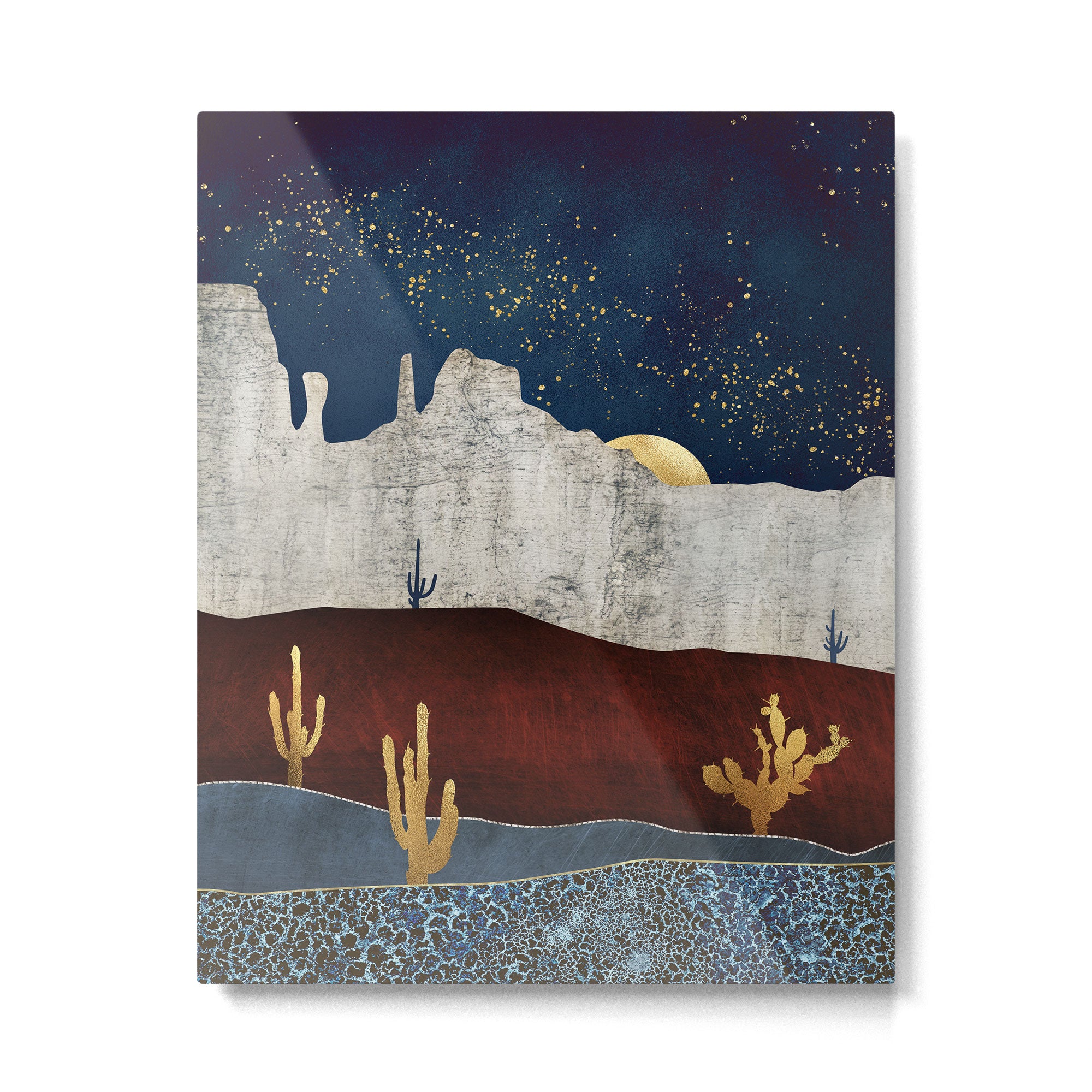 Moonlit Desert Metal Print Gallery Image 6