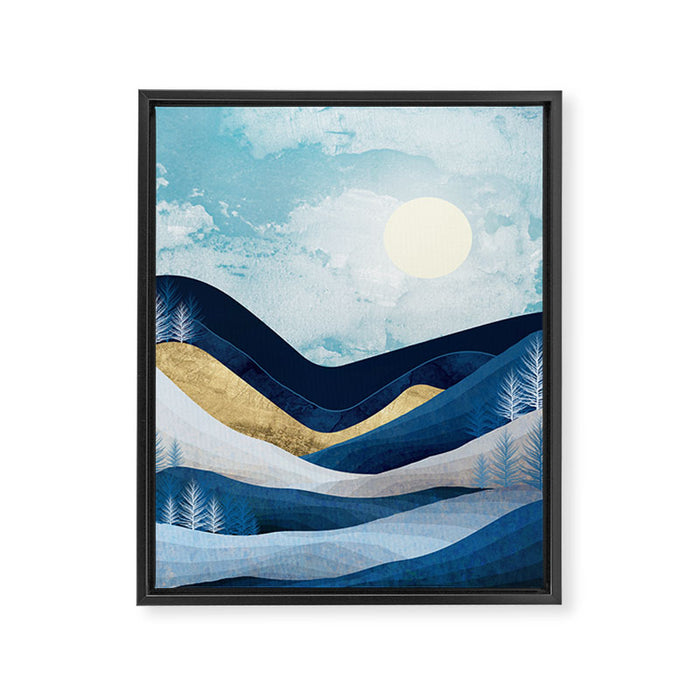 Moonlit Hills Framed Canvas Print Gallery Image 1