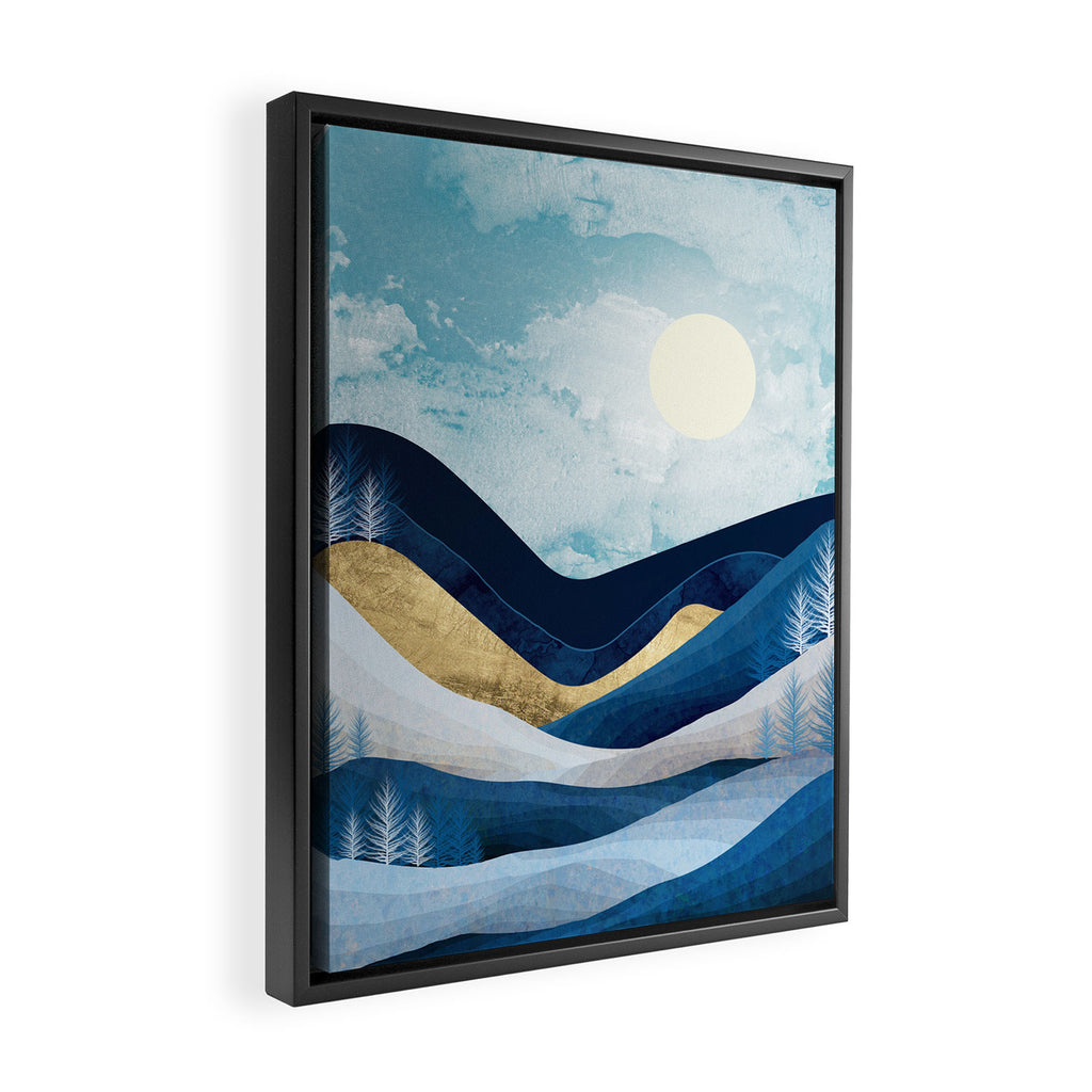 Moonlit Hills Framed Canvas Print Gallery Image 2