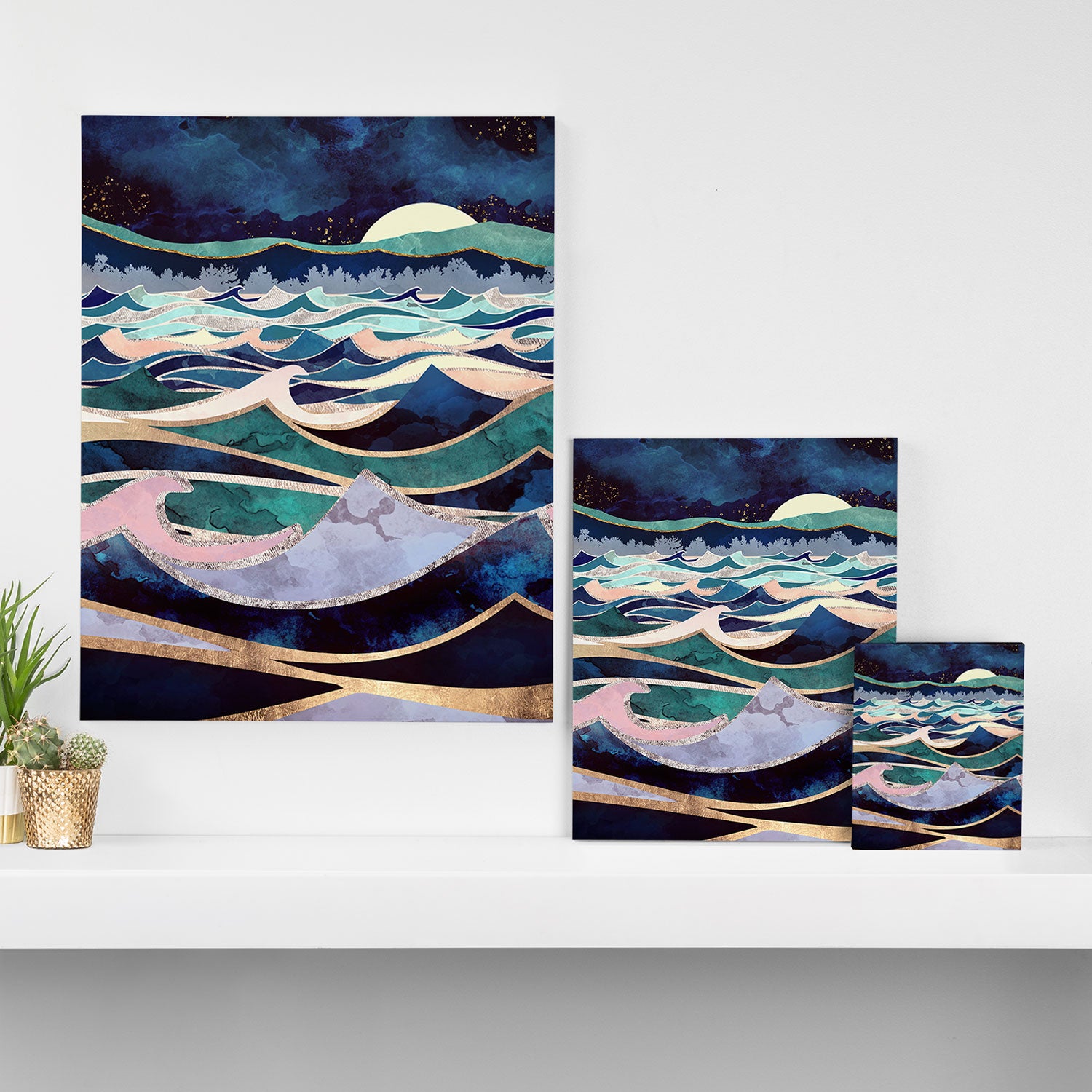 Moonlit Ocean Canvas Print Gallery Image 3