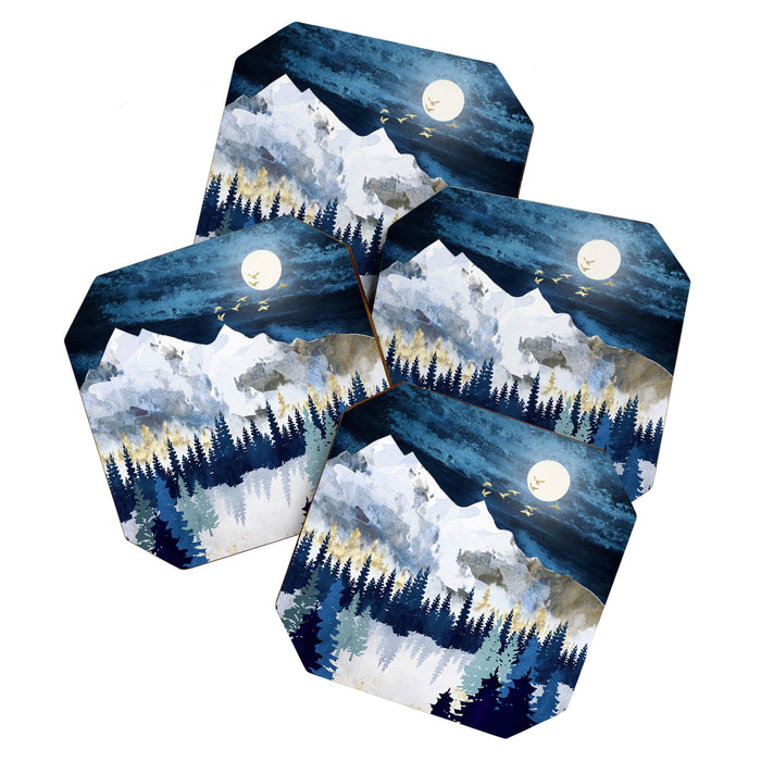 Moonlit Snow Coaster Gallery Image 1