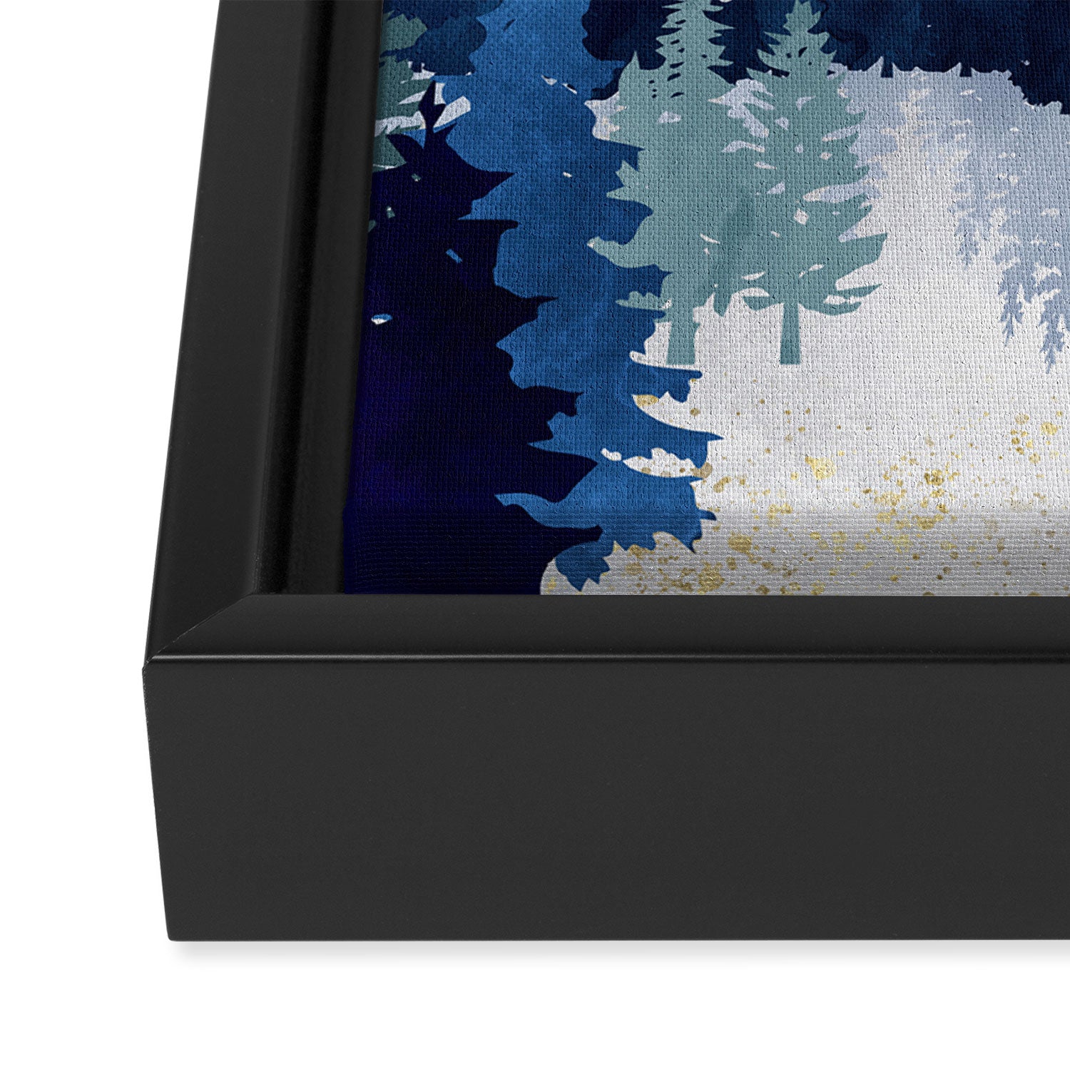 Moonlit Snow Framed Canvas Print Gallery Image 3