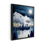 Moonlit Snow Framed Canvas Print Gallery Image 2
