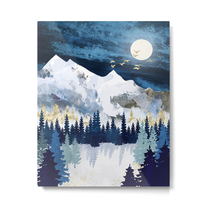 Moonlit Snow Metal Print Gallery Image 1