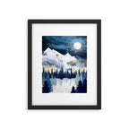 Moonlit Snow Framed Art Print Gallery Image 6