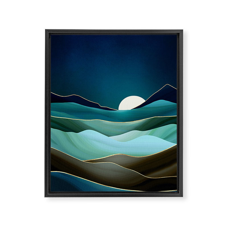 Moonlit Vista Framed Canvas Print Gallery Image 8