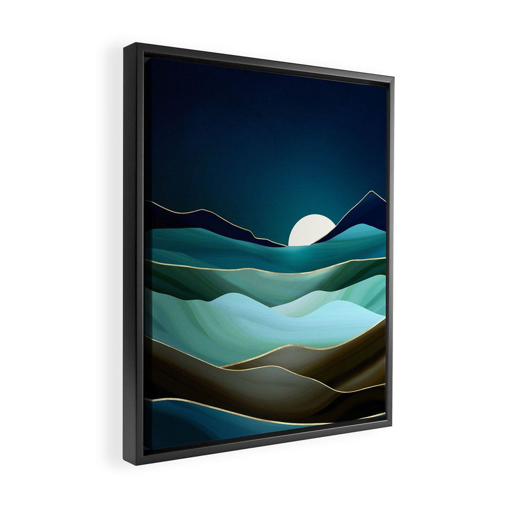 Moonlit Vista Framed Canvas Print Gallery Image 2