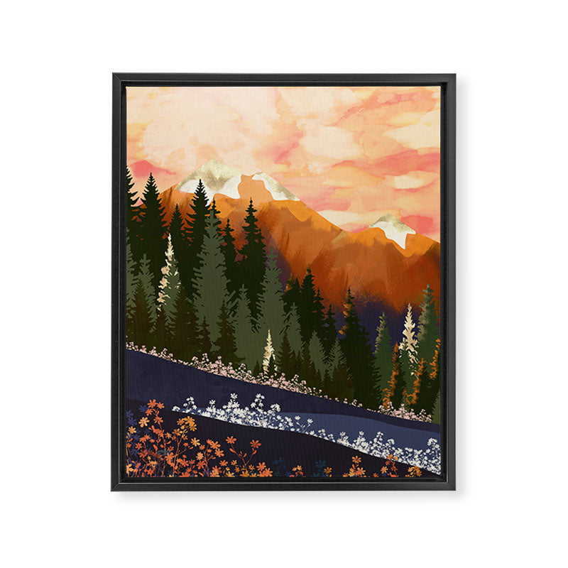Mountain Dusk Framed Canvas Print Gallery Image 8