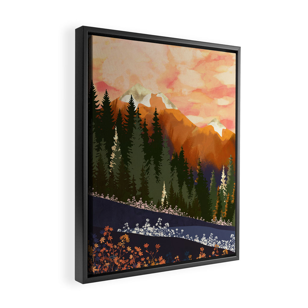 Mountain Dusk Framed Canvas Print Gallery Image 2