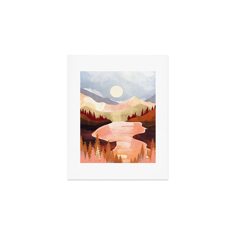 Mountain Forest Lake Art Print Gallery Image 1